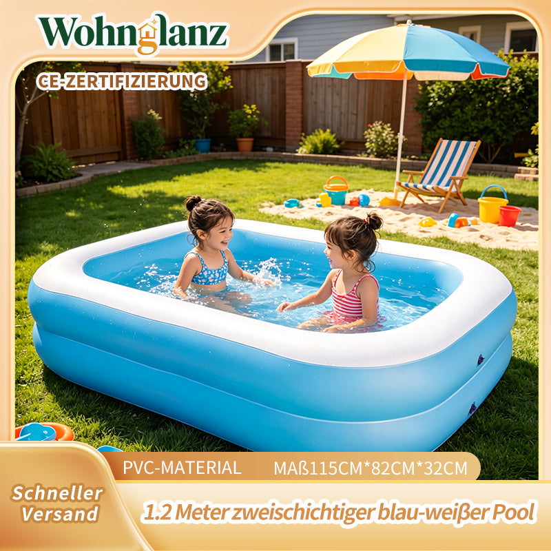Kinder-Schwimmbad mit Luftballon