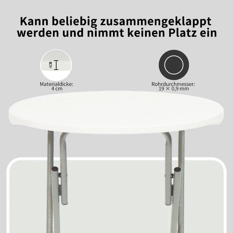 Wohnglanz Stehtisch klappbar Partytisch Bistrotisch Klapptisch in weiß Höhe110cm