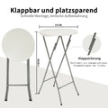 Wohnglanz Stehtisch klappbar Partytisch Bistrotisch Klapptisch in weiß Höhe110cm