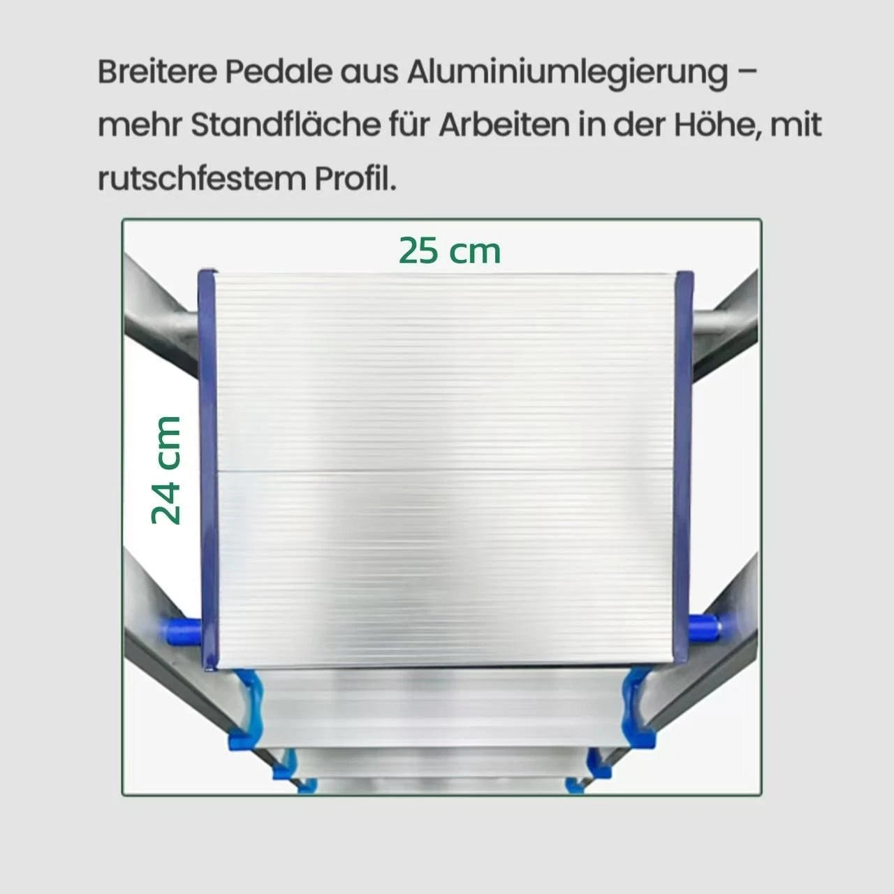Greenbite Aluminium Stehleiter 3 4 5 6 7 Stufen – 150kg, Trittleiter Klapptritt