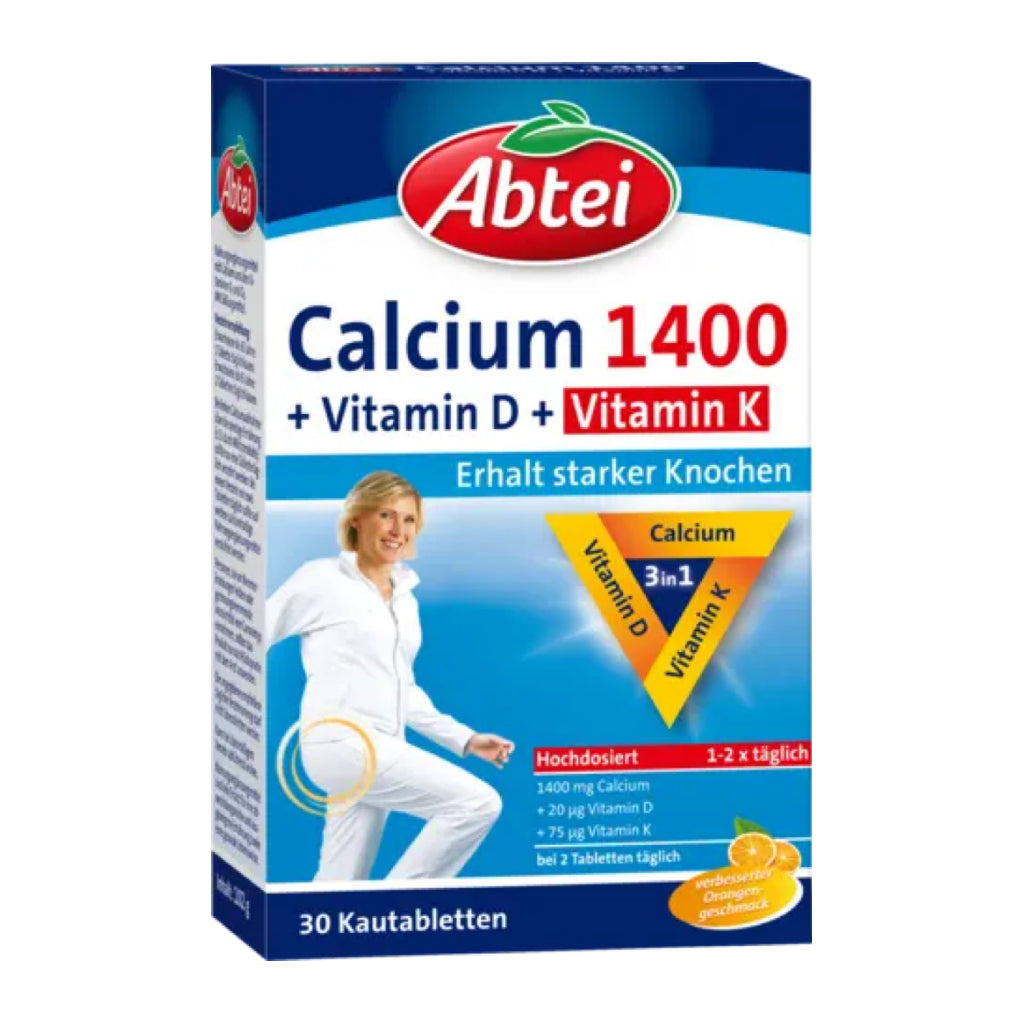 Abtei Calcium 1400+D3+K (30 Tbl.) 102g