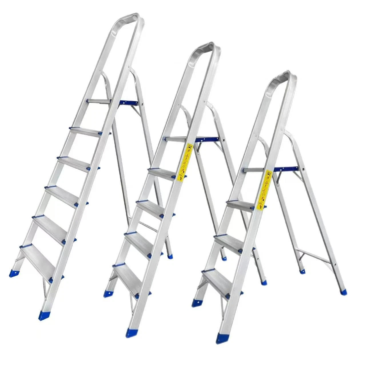 Greenbite Aluminium Stehleiter 3 4 5 6 7 Stufen – 150kg, Trittleiter Klapptritt