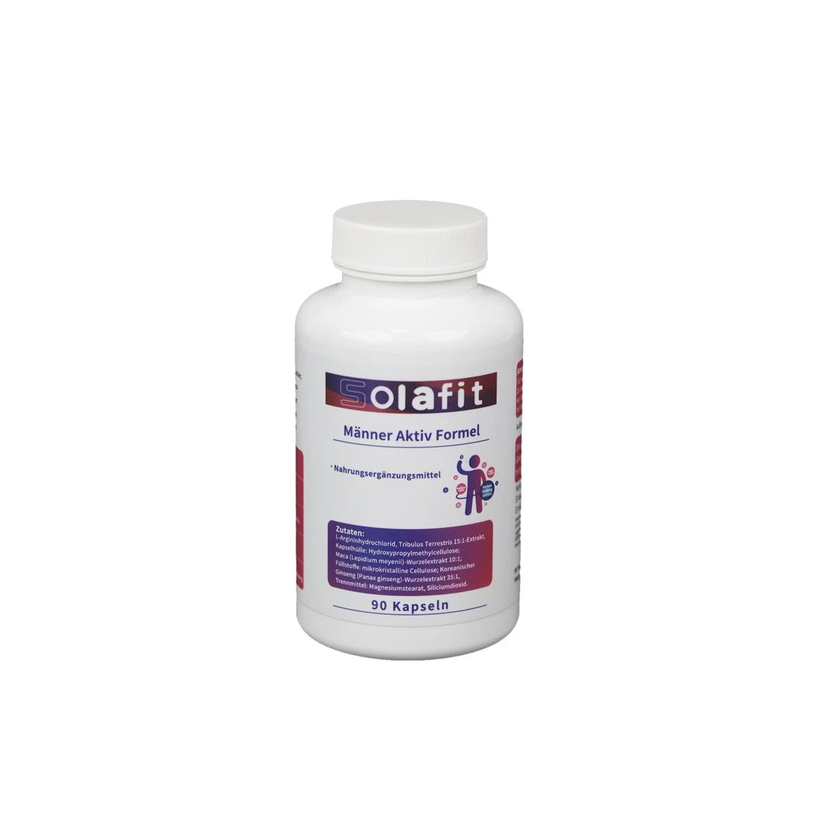 Solafit Männer‑Kapseln 90 Stück L‑Arginin Maca Ginseng Nahrungsergänzung