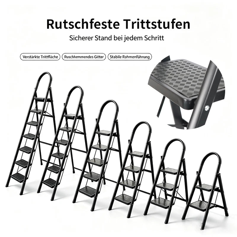 Bockleiter Haushaltsleiter Stehleiter 2 3 4 5 6 7 Stufen Klapp-Trittleiter