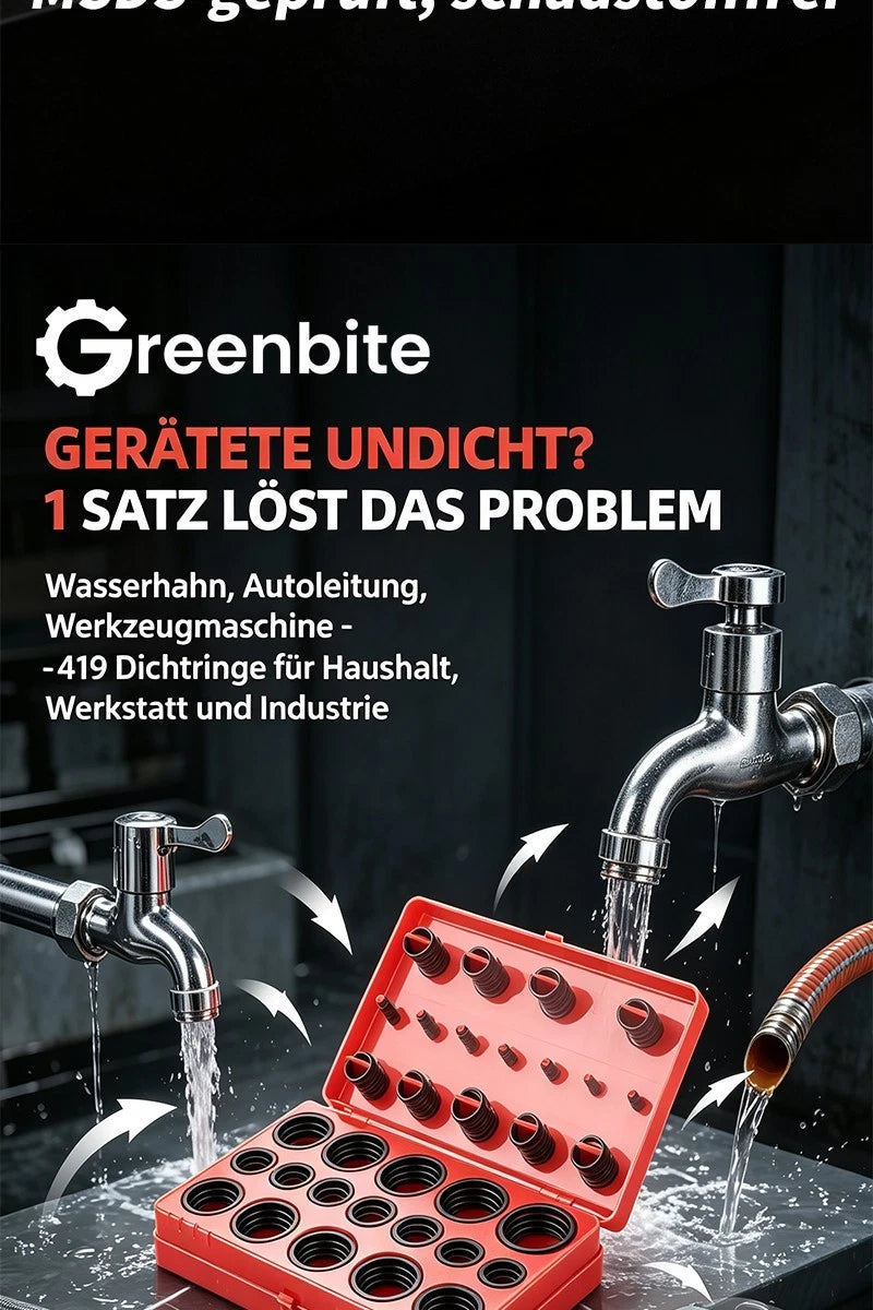 419tlg O-Ringe Dichtungsset Dichtungsringe Durchmesser 3-50mm Gummi Dichtung