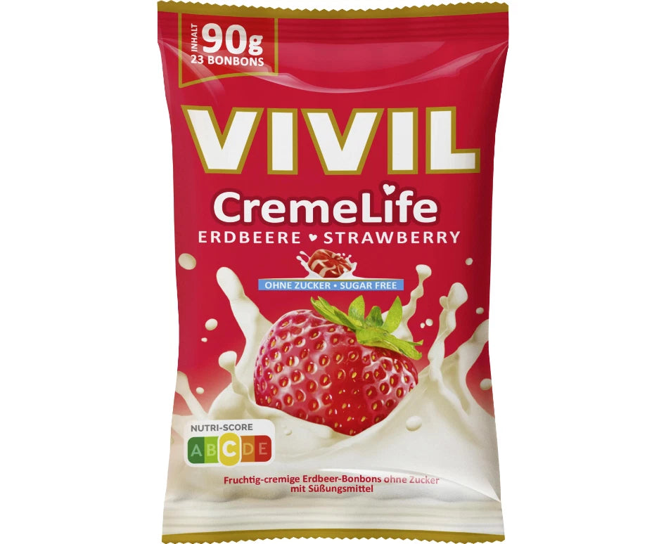 Vivil Creme Life Erdbeere ohne Zucker 90 g