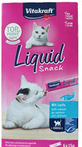 11 × Vitakraft Katzensnack Liquid Lachs + Omega 3 80 g