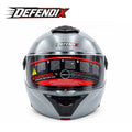Helm Wendehelm Glanz Grau für Motorrad und Roller Größe S‑XL