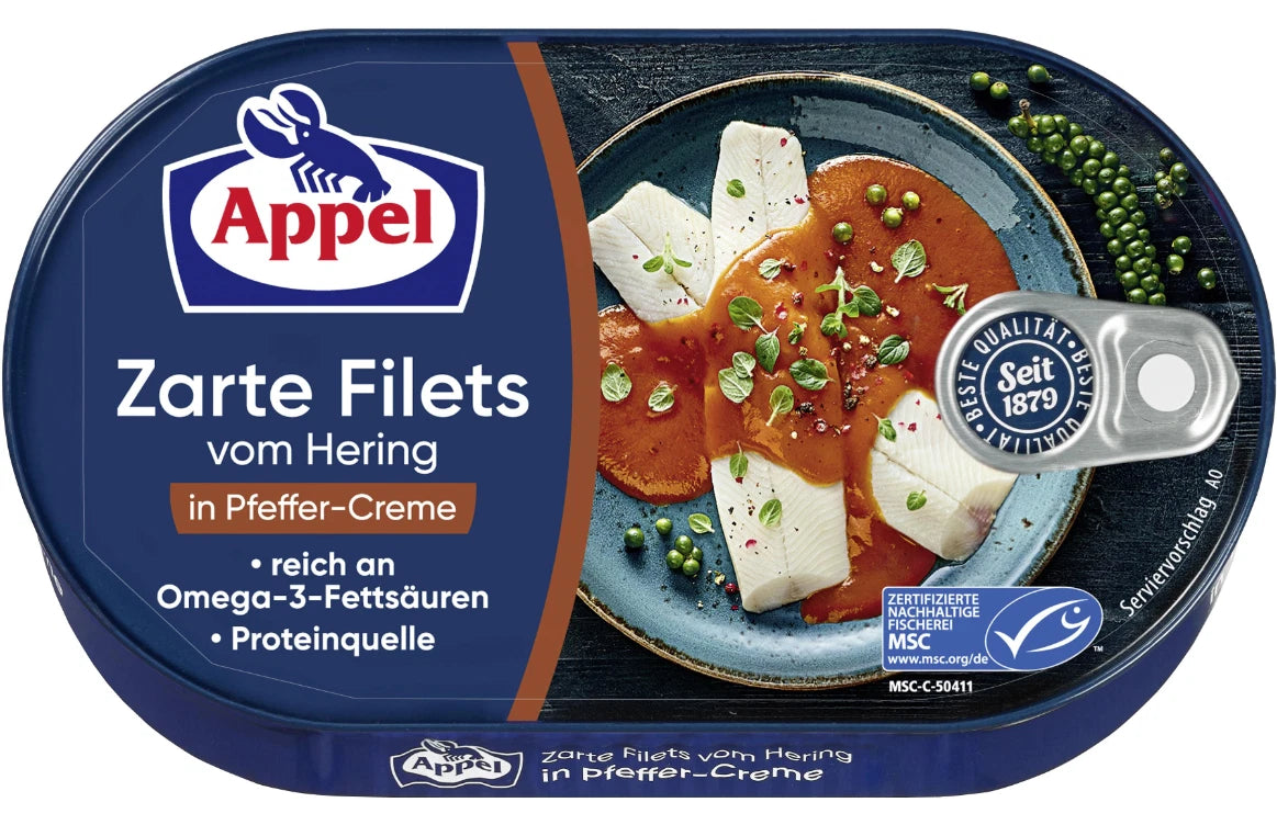 Appel MSC zarte Heringsfilets Pfeffer-Creme 200 g MSC