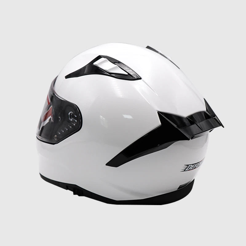 Helm Vollhelm Glanz Weiss für Motorrad und Roller Größe S‑XL