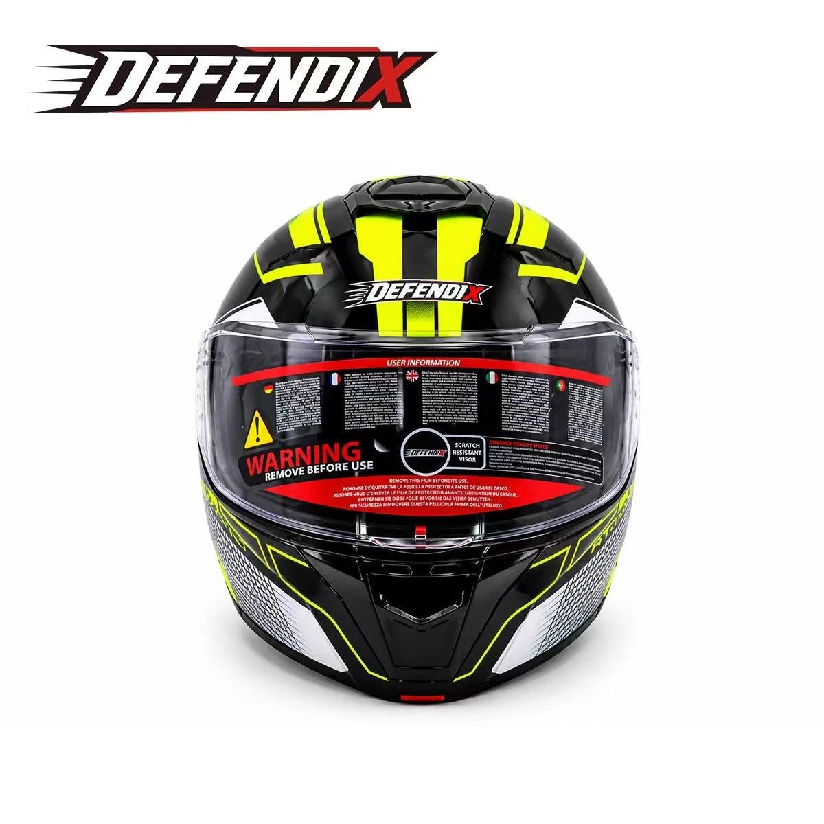 Helm Wendehelm Glanz Schwarz für Motorrad und Roller Größe S‑XL