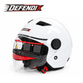 Helm Dreivertelhelm Einzellinse Glanz Weiss für Motorrad und Roller Größe S‑XL