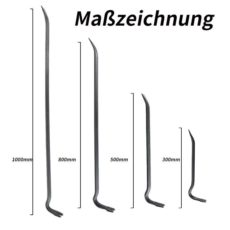 Brecheisen Brechstange Stemmeisen mit Nagelklaue zum Nagelausziehen 300-1000mm