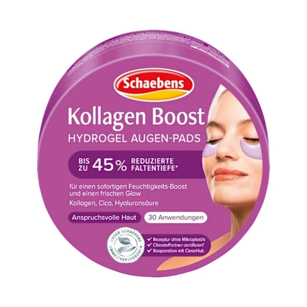 Schaebens Augenpads Hydrogel Kollagen Boost Tiegel (30 Paar), 60 St
