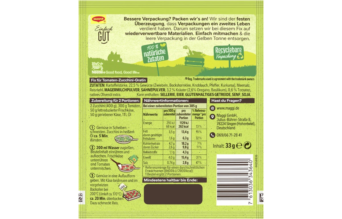 Maggi Fix Tomaten-Zucchini-Gratin 33 g