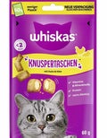 4 × Whiskas Knuspertaschen Huhn & Käse 180g