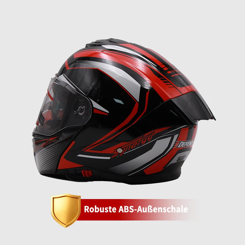 Helm Wendehelm Glanz Schwarz für Motorrad und Roller Größe S‑XL