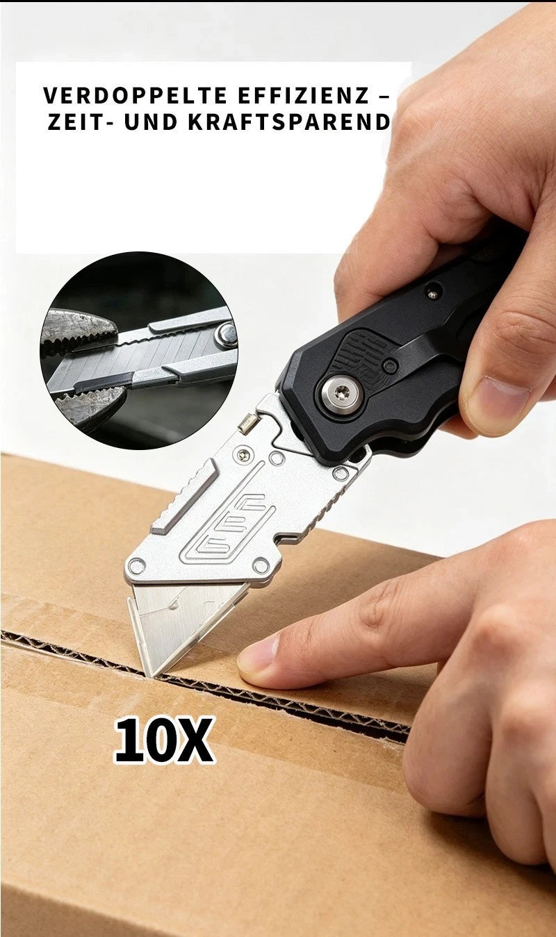 10 x Profi Zinklegierung+ABS Klappbares Cuttermesser Universal-Teppichmesser