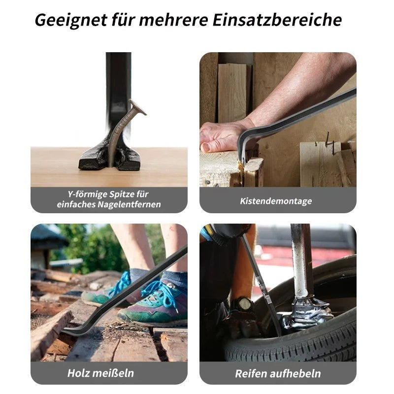Brecheisen Brechstange Stemmeisen mit Nagelklaue zum Nagelausziehen 300-1000mm