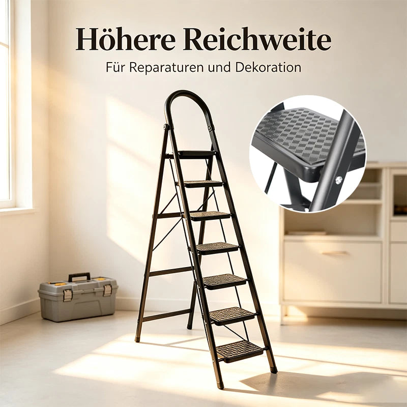 Bockleiter Haushaltsleiter Stehleiter 2 3 4 5 6 7 Stufen Klapp-Trittleiter