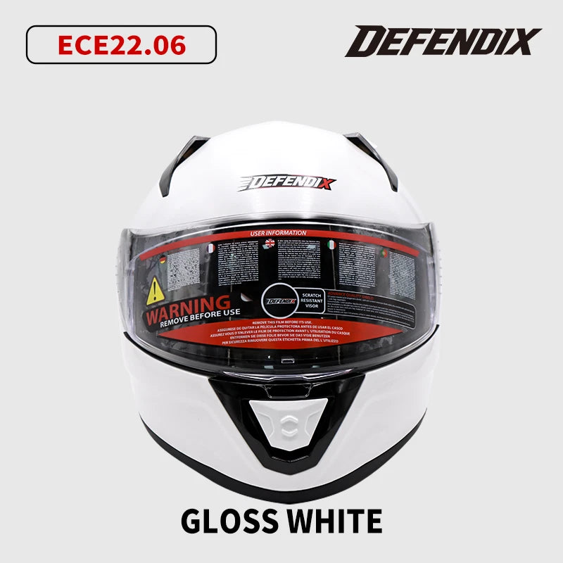 Helm Vollhelm Glanz Weiss für Motorrad und Roller Größe S‑XL