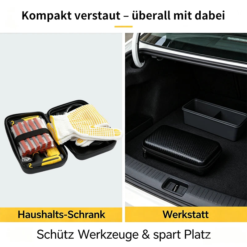 Set Reifen-Reparatur-Flicken Satz Autoreifen Pannenset Flickzeug Manometer