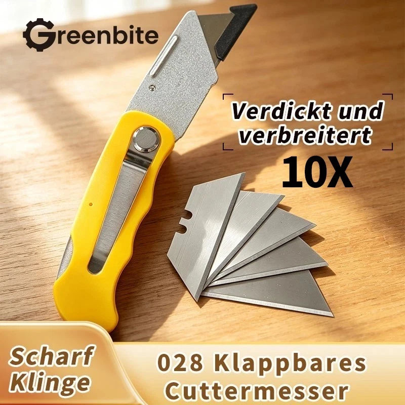 10 x Profi Zinklegierung+ABS Klappbares Cuttermesser Universal-Teppichmesser