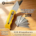 10 x Profi Zinklegierung+ABS Klappbares Cuttermesser Universal-Teppichmesser