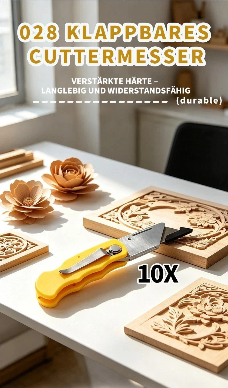 10 x Profi Zinklegierung+ABS Klappbares Cuttermesser Universal-Teppichmesser