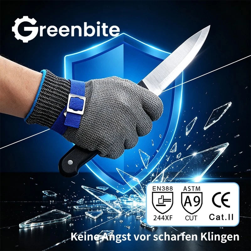 Edelstahl Stechschutzhandschuh Sicherheits-Handschuh Metzger Schutzklasse A9