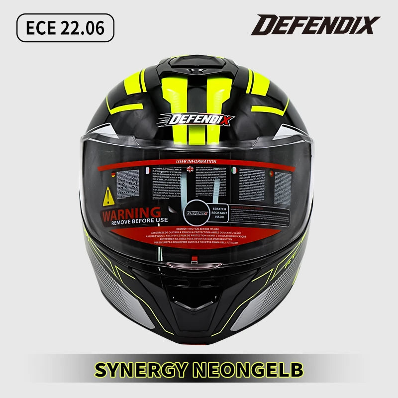 Helm Wendehelm Glanz Schwarz für Motorrad und Roller Größe S‑XL