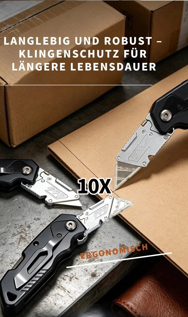 10 x Profi Zinklegierung+ABS Klappbares Cuttermesser Universal-Teppichmesser