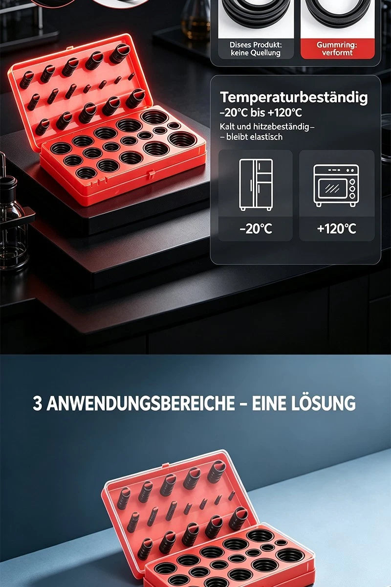 419tlg O-Ringe Dichtungsset Dichtungsringe Durchmesser 3-50mm Gummi Dichtung