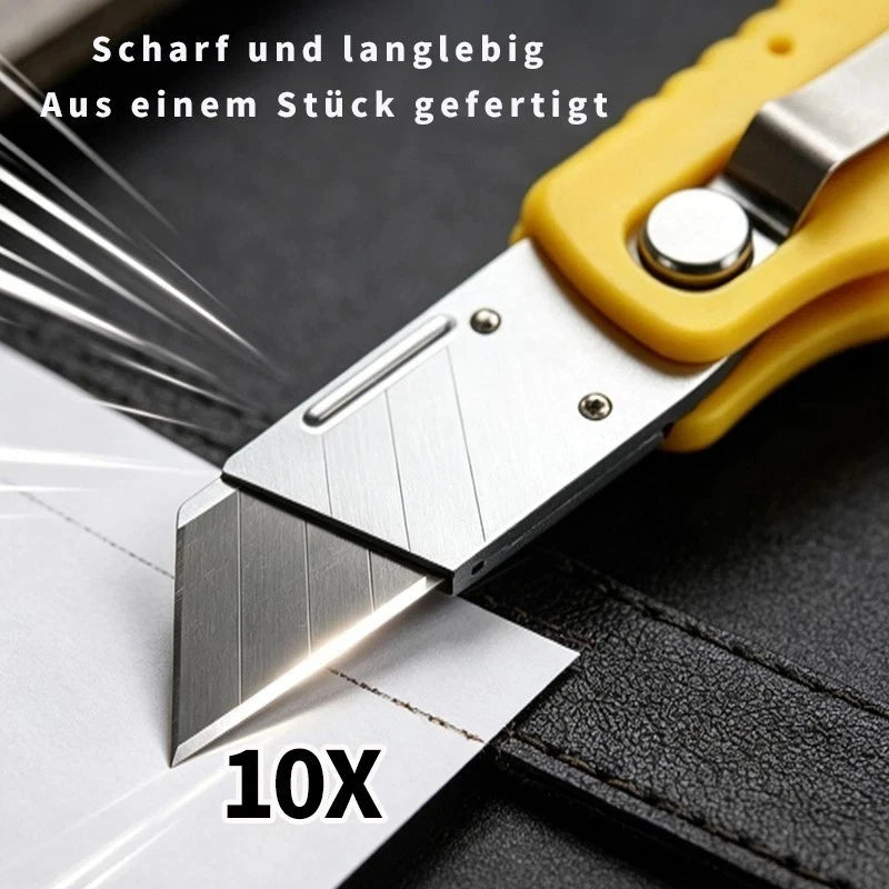 10 x Profi Zinklegierung+ABS Klappbares Cuttermesser Universal-Teppichmesser