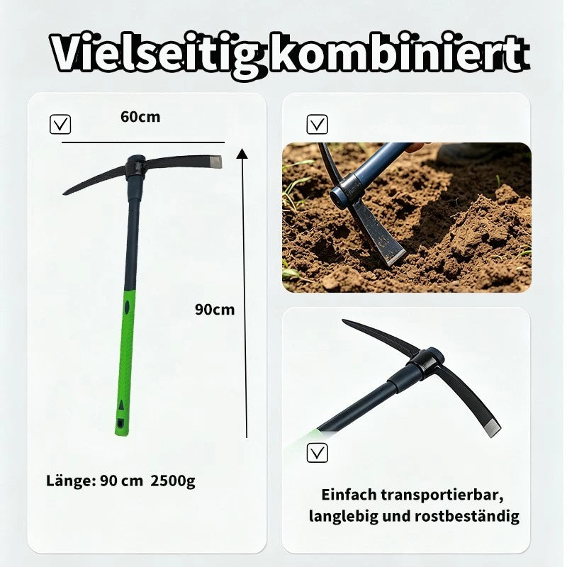Spitzhacke für Garten Pickhacke Kreuzhacke Flachspitzhacke 500g-2500g