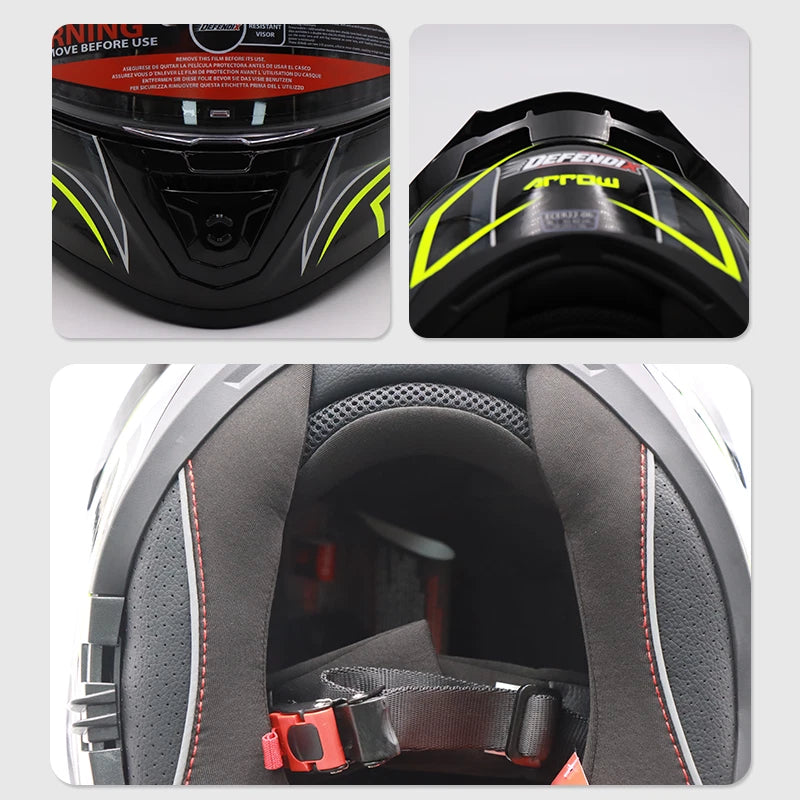 Helm Vollhelm Glanz Schwarz für Motorrad und Roller Größe S‑XL