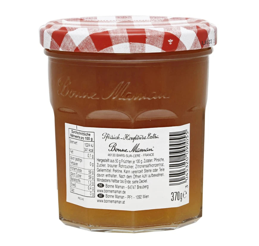 Bonne Maman Pfirsiche Französische Konfitüre aus reifen Früchten 370g