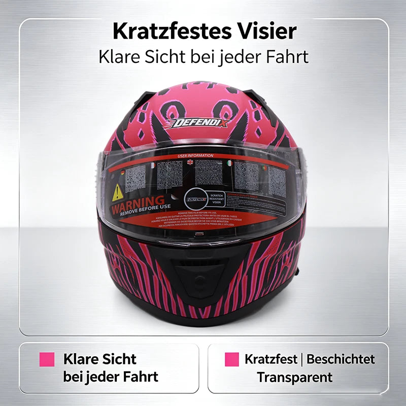 Helm Vollhelm Matt Rot für Motorrad und Roller Größe S‑XL
