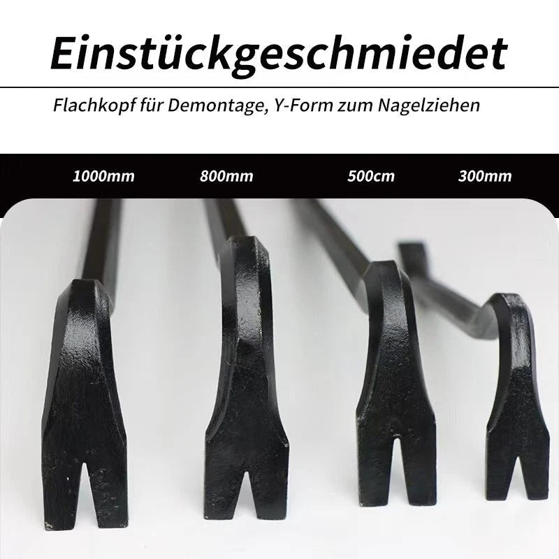 Brecheisen Brechstange Stemmeisen mit Nagelklaue zum Nagelausziehen 300-1000mm