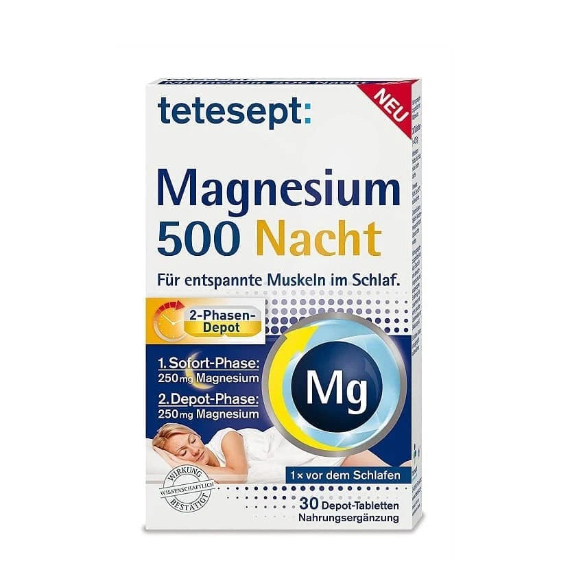 tetesept Magnesium 500 Nacht Tabletten 30St Nerven,Muskel,Schlaf