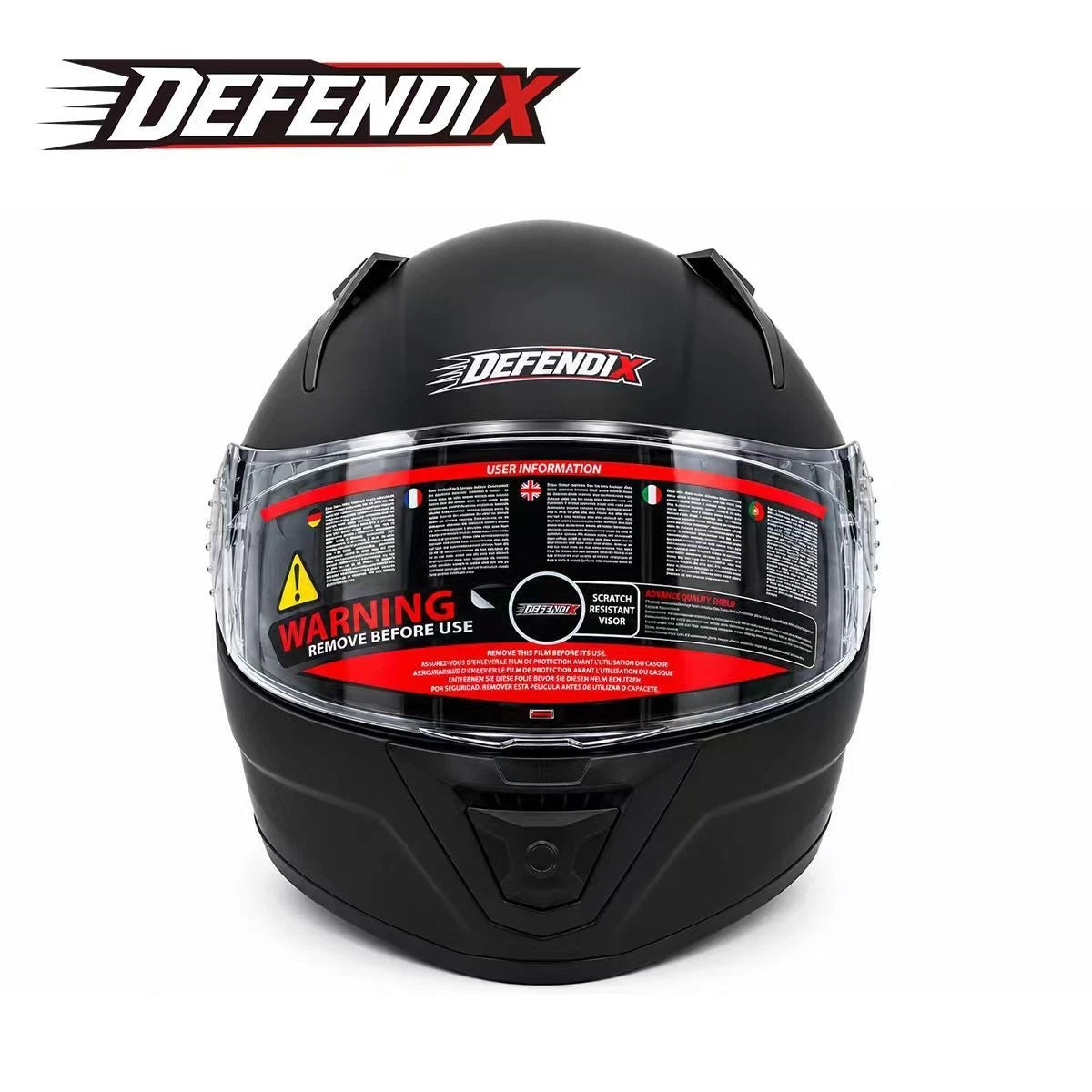Helm Vollhelm Matt Schwarz für Motorrad und Roller Größe S‑XL